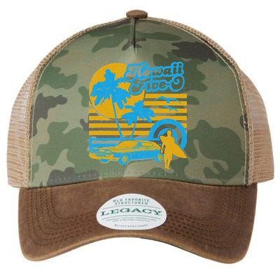Hawaii Five O 5 0 Surfer Legacy Tie Dye Trucker Hat