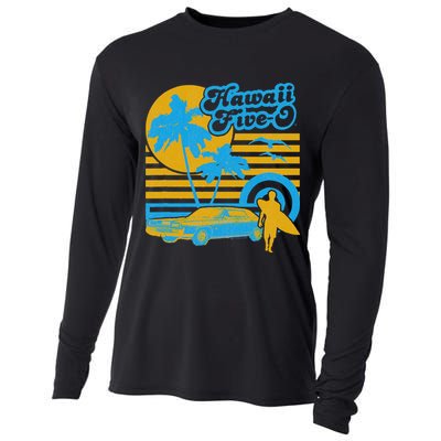 Hawaii Five O 5 0 Surfer Cooling Performance Long Sleeve Crew