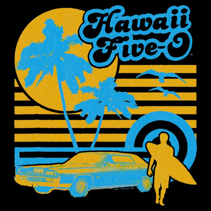 Hawaii Five O 5 0 Surfer Cooling Performance Long Sleeve Crew