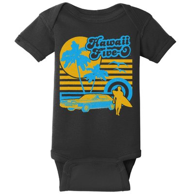 Hawaii Five O 5 0 Surfer Baby Bodysuit