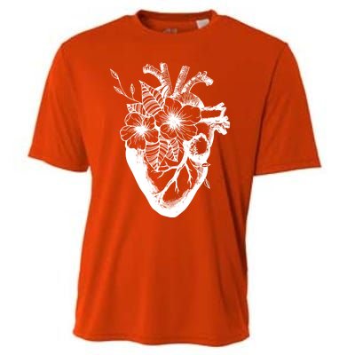 Heart Flowers Open Heart Surgery Transplant Bypass Recovery Cool Gift Cooling Performance Crew T-Shirt