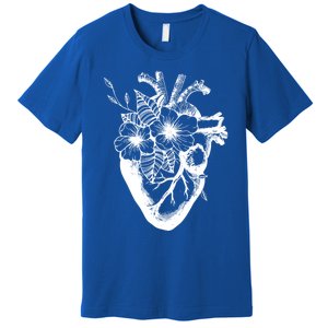 Heart Flowers Open Heart Surgery Transplant Bypass Recovery Cool Gift Premium T-Shirt