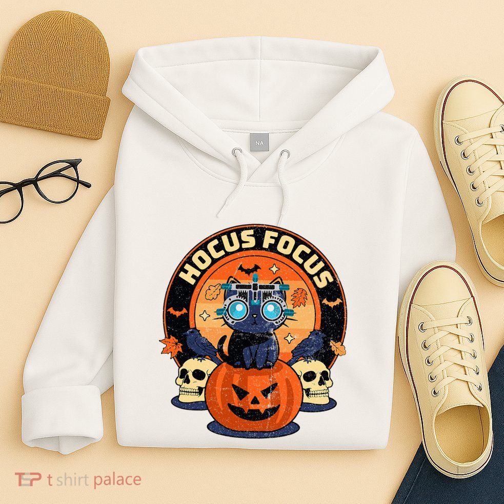 Hocus Focus Optometry Halloween Optometrist Eye Doctor Cat Hoodie