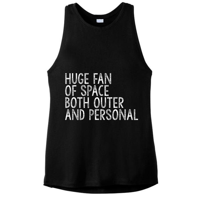 Huge Fan Of Both Outer And Personal Space Ladies PosiCharge Tri-Blend Wicking Tank