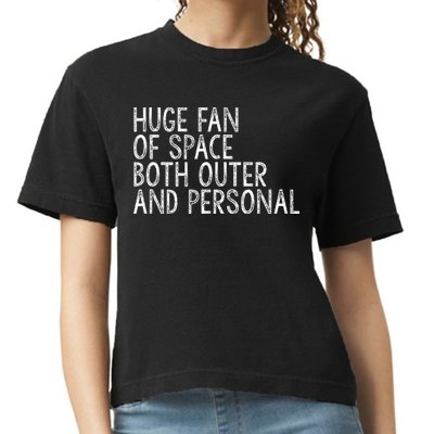 Huge Fan Of Both Outer And Personal Space Comfort Colors Boxy T-Shirt