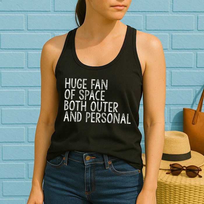 Huge Fan Of Both Outer And Personal Space Womens Tank Top