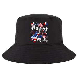 Happy Fourth Of July Patriotic Us American Flag 4th Of July Cool Comfort Performance Bucket Hat