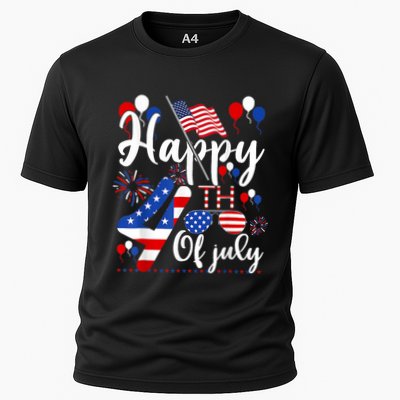 Happy Fourth Of July Patriotic Us American Flag 4th Of July Performance Shirt