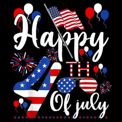 Happy Fourth Of July Patriotic Us American Flag 4th Of July T-Shirt