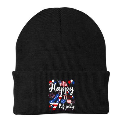 Happy Fourth Of July Patriotic Us American Flag 4th Of July Beanie