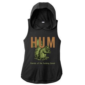 Hum Friends Of The Fucking Forest Ladies PosiCharge Tri-Blend Wicking Draft Hoodie Tank