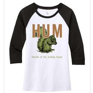 Hum Friends Of The Fucking Forest Women's Tri-Blend 3/4-Sleeve Raglan Shirt