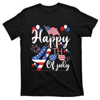 Happy Fourth Of July Patriotic Us American Flag 4th Of July T-Shirt