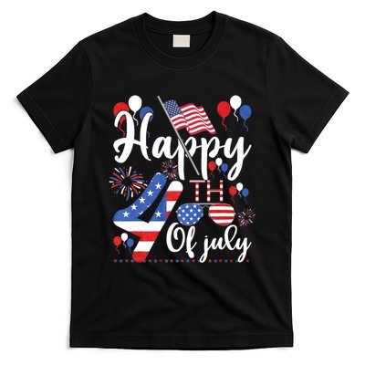 Happy Fourth Of July Patriotic Us American Flag 4th Of July T-Shirt