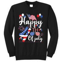 Happy Fourth Of July Patriotic Us American Flag 4th Of July Tall Sweatshirt