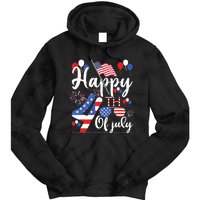 Happy Fourth Of July Patriotic Us American Flag 4th Of July Tie Dye Hoodie