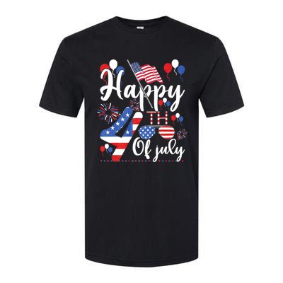 Happy Fourth Of July Patriotic Us American Flag 4th Of July Softstyle CVC T-Shirt