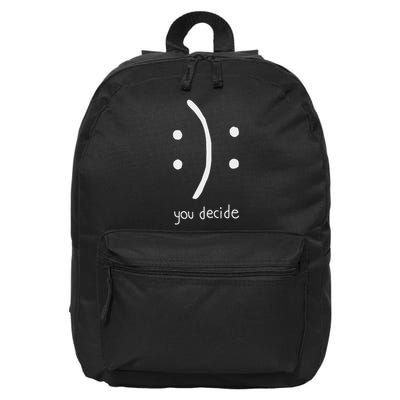 Happy Face Or Sad Face You Decide 16 in Basic Backpack