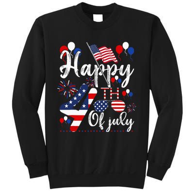 Happy Fourth Of July Patriotic American US Flag 4th Of July Sweatshirt