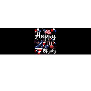 Happy Fourth Of July Patriotic American US Flag 4th Of July Bumper Sticker