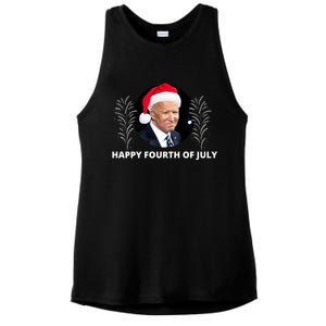 Happy Fourth Of July Biden Christmas Funny Ladies PosiCharge Tri-Blend Wicking Tank