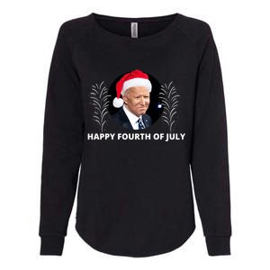 Happy Fourth Of July Biden Christmas Funny Womens California Wash Sweatshirt