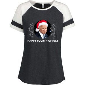 Happy Fourth Of July Biden Christmas Funny Enza Ladies Jersey Colorblock Tee