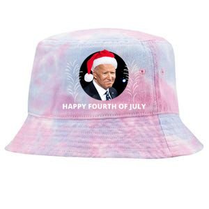 Happy Fourth Of July Biden Christmas Funny Tie-Dyed Bucket Hat