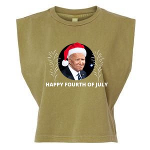 Happy Fourth Of July Biden Christmas Funny Garment-Dyed Women's Muscle Tee