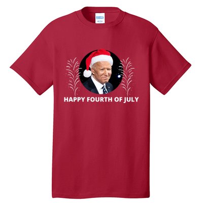 Happy Fourth Of July Biden Christmas Funny Tall T-Shirt