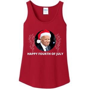 Happy Fourth Of July Biden Christmas Funny Ladies Essential Tank