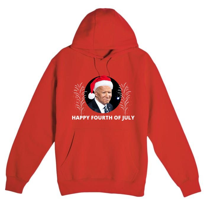 Happy Fourth Of July Biden Christmas Funny Premium Pullover Hoodie