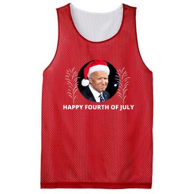 Happy Fourth Of July Biden Christmas Funny Mesh Reversible Basketball Jersey Tank