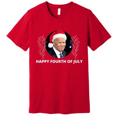 Happy Fourth Of July Biden Christmas Funny Premium T-Shirt