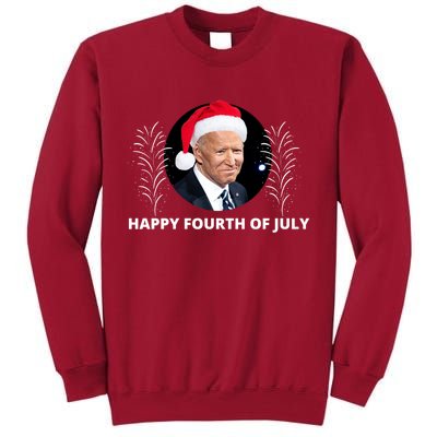 Happy Fourth Of July Biden Christmas Funny Tall Sweatshirt