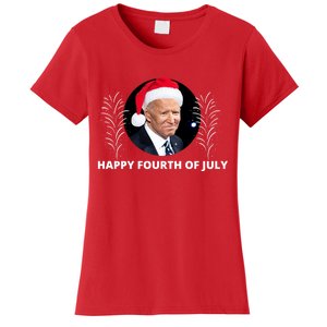 Happy Fourth Of July Biden Christmas Funny Women's T-Shirt