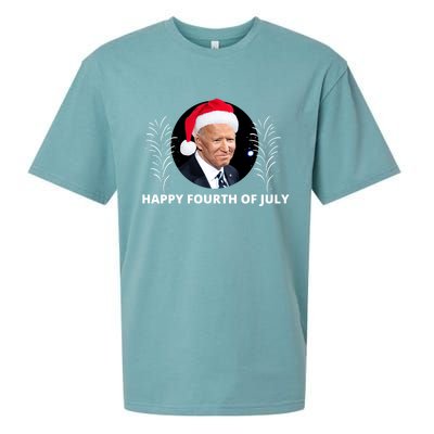 Happy Fourth Of July Biden Christmas Funny Sueded Cloud Jersey T-Shirt