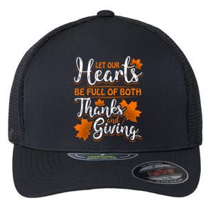 Hearts Full of Thanks Thanksgiving Flexfit Unipanel Trucker Cap