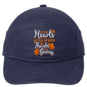 Hearts Full of Thanks Thanksgiving 7-Panel Snapback Hat