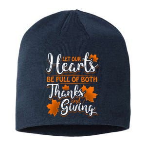 Hearts Full of Thanks Thanksgiving Sustainable Beanie