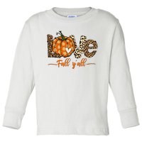 Hello Fall Pumpkin Love Fall YAll Leopard Peace Love Fall Toddler Long Sleeve Shirt