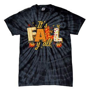 Hello Fall Pumpkin ItS Fall YAll Fall Vibes Thanksgiving Tie-Dye T-Shirt