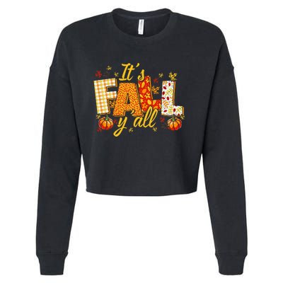 Hello Fall Pumpkin ItS Fall YAll Fall Vibes Thanksgiving Cropped Pullover Crew