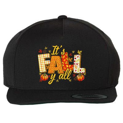 Hello Fall Pumpkin ItS Fall YAll Fall Vibes Thanksgiving Wool Snapback Cap