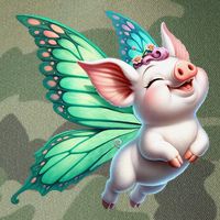 Happy Flying Pig With Butterfly Wings Fly Pig Lovers Legacy Tie Dye Trucker Hat