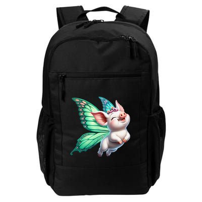 Happy Flying Pig With Butterfly Wings Fly Pig Lovers Backpack