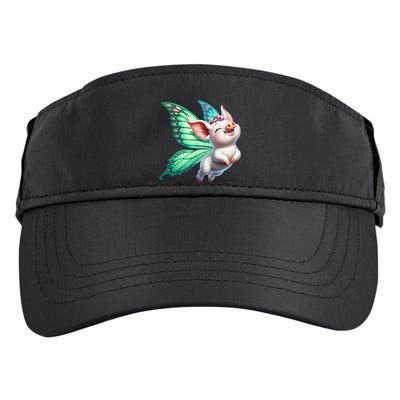 Happy Flying Pig With Butterfly Wings Fly Pig Lovers Adult Drive Performance Visor