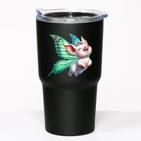 Happy Flying Pig With Butterfly Wings Fly Pig Lovers Tumbler