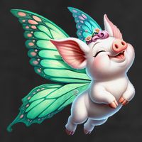 Happy Flying Pig With Butterfly Wings Fly Pig Lovers 25L Jumbo Tote