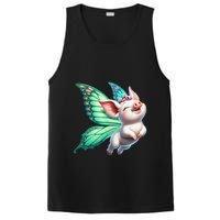 Happy Flying Pig With Butterfly Wings Fly Pig Lovers PosiCharge Competitor Tank